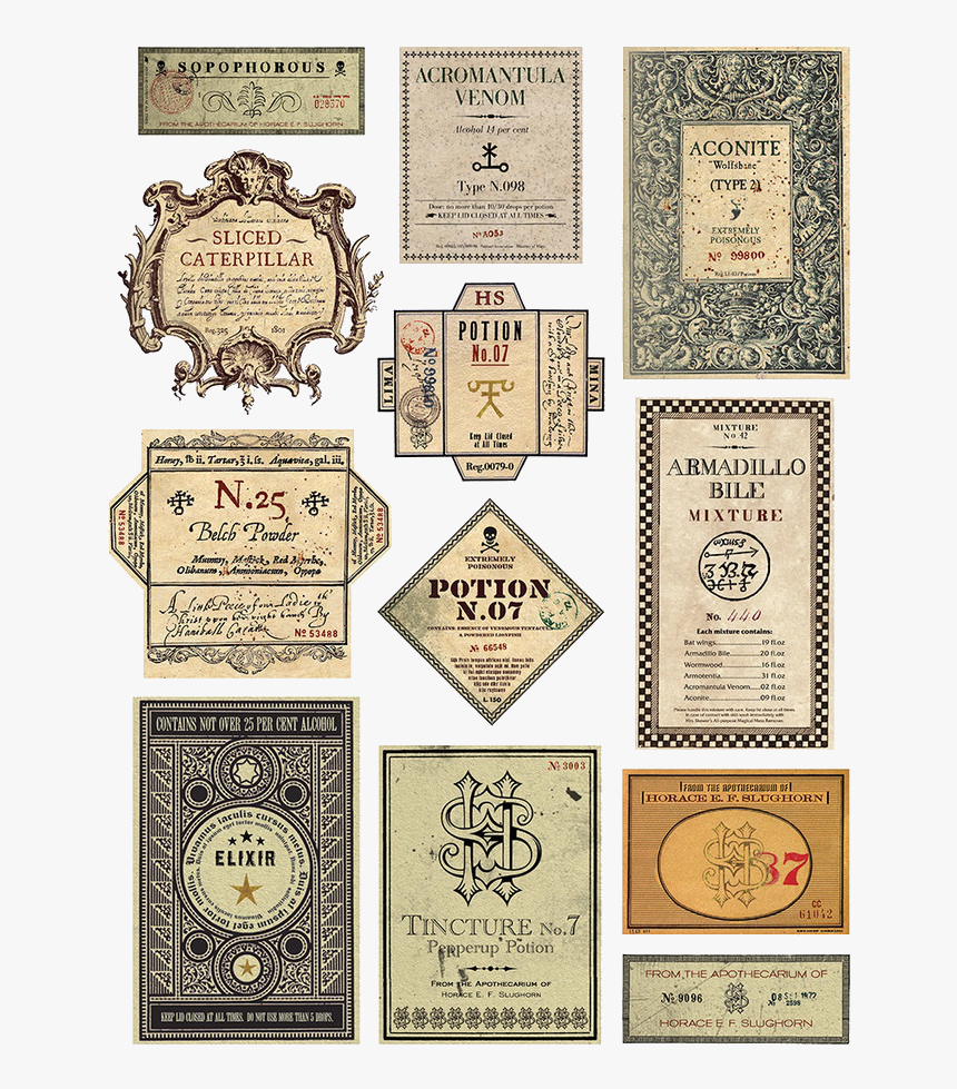 - Harry Potter Free Printable Potion Labels , Png Download - Harry Potter Potion Print, Transparent Png, Free Download