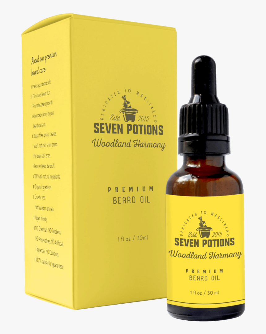 Seven Potions Beard Oil Woodland Harmony To Grow A - Box, HD Png Download, Free Download