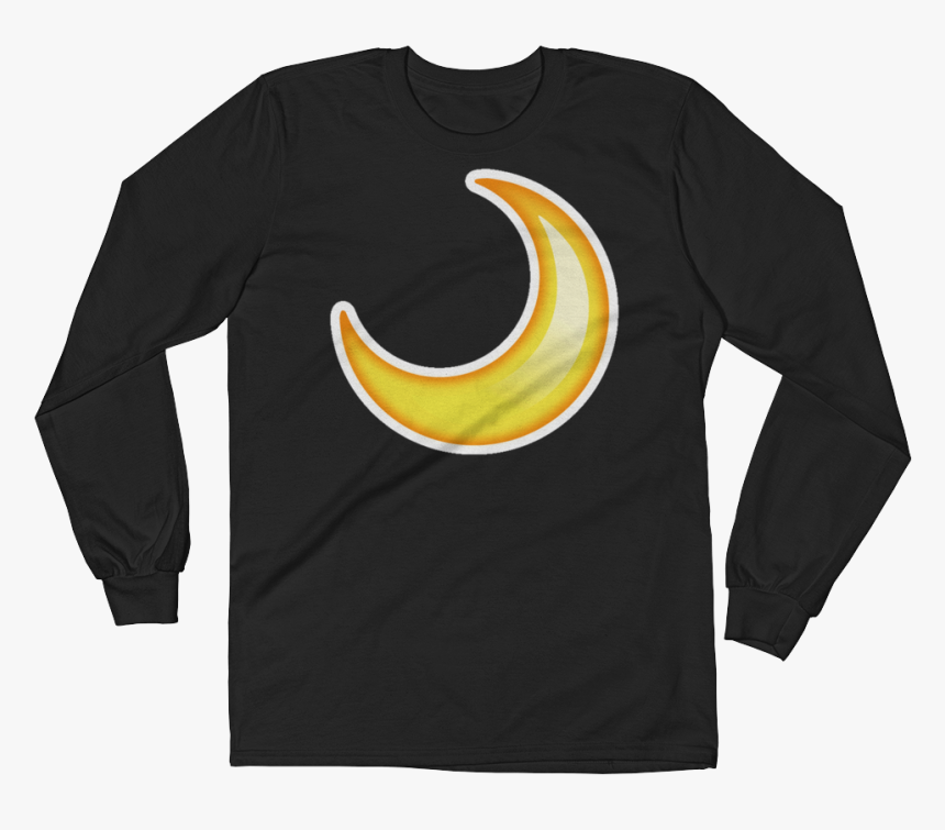 Transparent Crescent Moon Emoji Png - Long-sleeved T-shirt, Png Download, Free Download