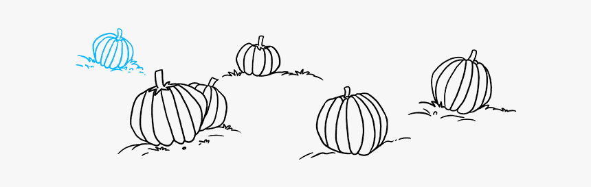 Pumpkin Patch Drawing, HD Png Download, Free Download