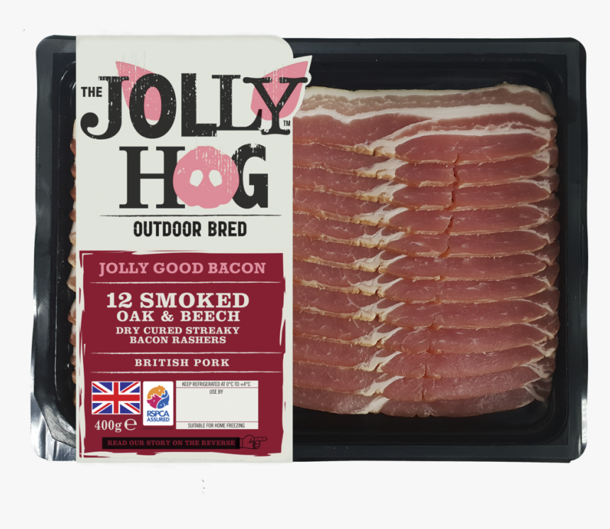 Smoked Streaky Bacon Mock Up - Jolly Hog Sausages, HD Png Download, Free Download
