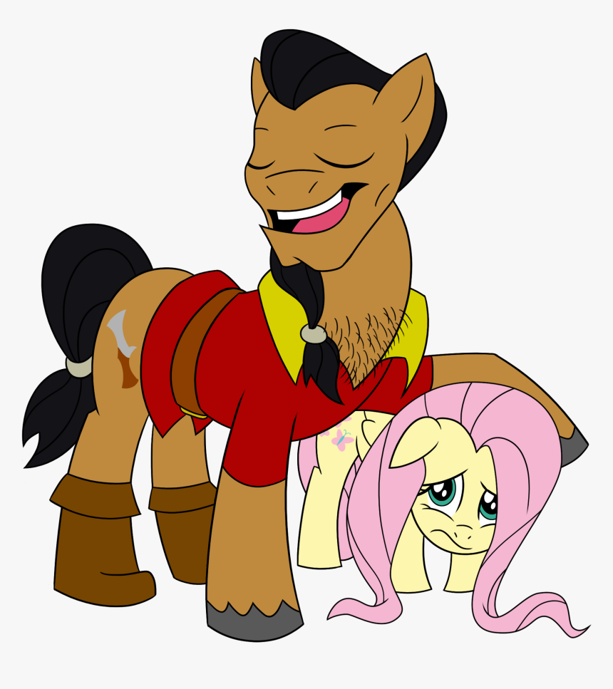 Pony Gaston Belle Fluttershy Horse Cartoon Mammal Fictional - Cartoon, HD Png Download, Free Download