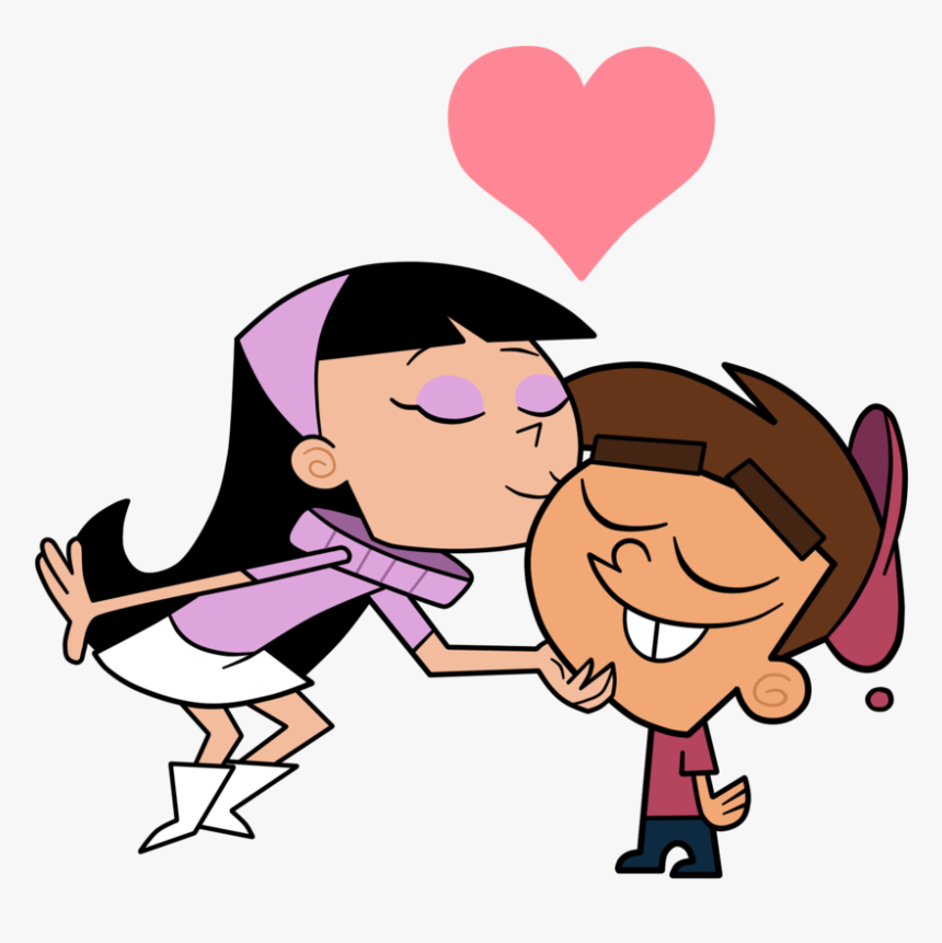 The Fairly Oddparents - Trixie Kissing Timmy Turner, HD Png Download, Free Download