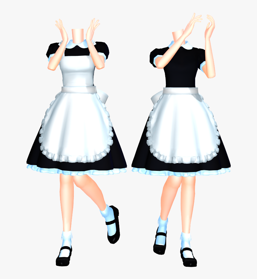 Mmd Maid Set 2 Dl By 2234083174 On Clipart Library - Mmd Maid Outfit, HD Png Download, Free Download