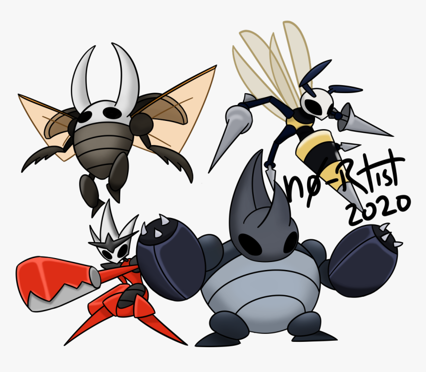 An Attempt At Mega-evolutions In The Hollow Knight - Hollow Knight Pokemon, HD Png Download, Free Download