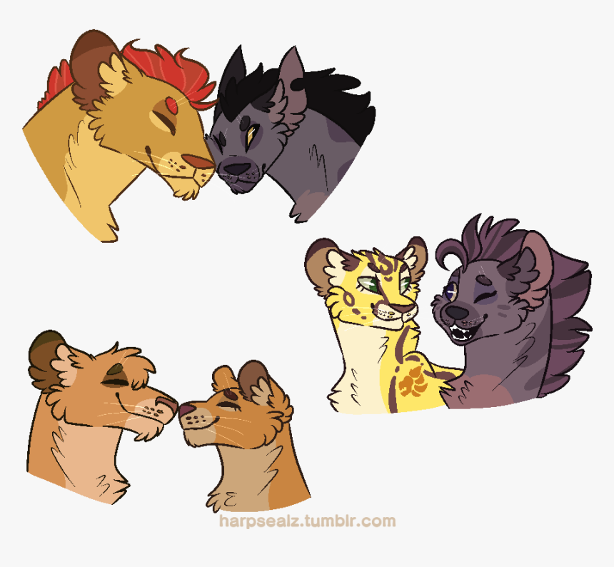 Gay Lions, Cheetahs And Hyenas Yeehaw - Cartoon, HD Png Download, Free Download