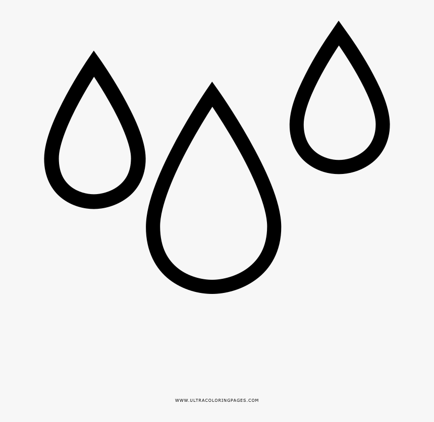 Drops Coloring Page - Line Art, HD Png Download, Free Download