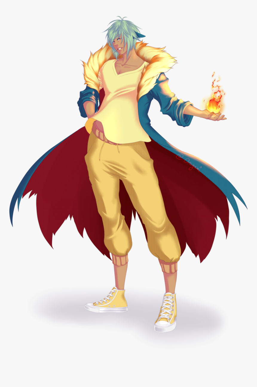 Redraw/design Of An Old Af Typhlosion Gijinka Oc - Cartoon, HD Png Download, Free Download