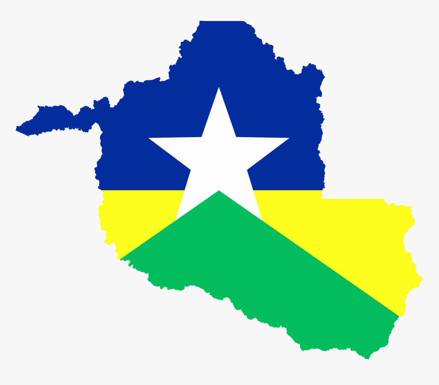 Flag Map Of Rondonia - Rondonia Flag Map, HD Png Download, Free Download