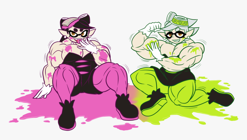 Stained Squid Sisters - Splatoon Muscle Squid Sister, HD Png Download, Free Download