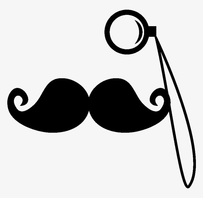 Monocle Moustache Sticker, HD Png Download, Free Download