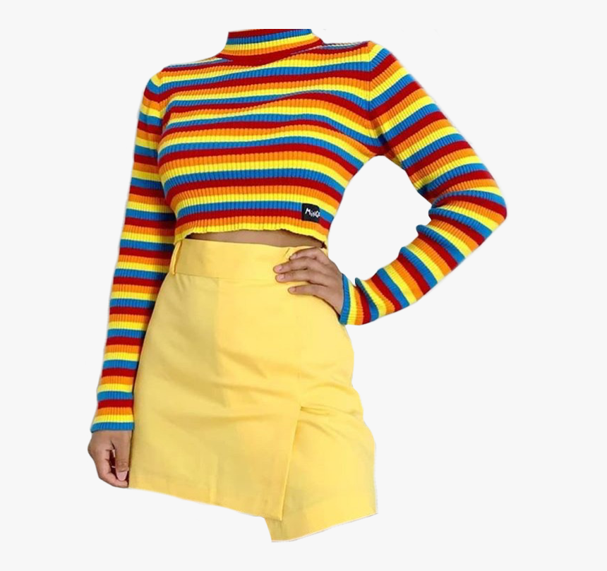 #outfit #rainbow #colorful #png #lgbt #cute #freetoedit - Outfit Lgbt, Transparent Png, Free Download