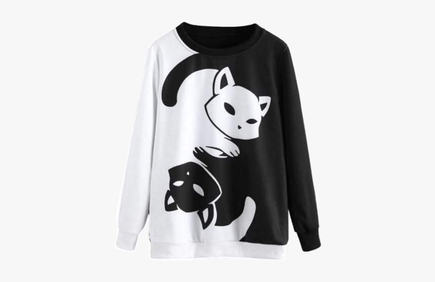 Black And White Cat Hoodie, HD Png Download, Free Download