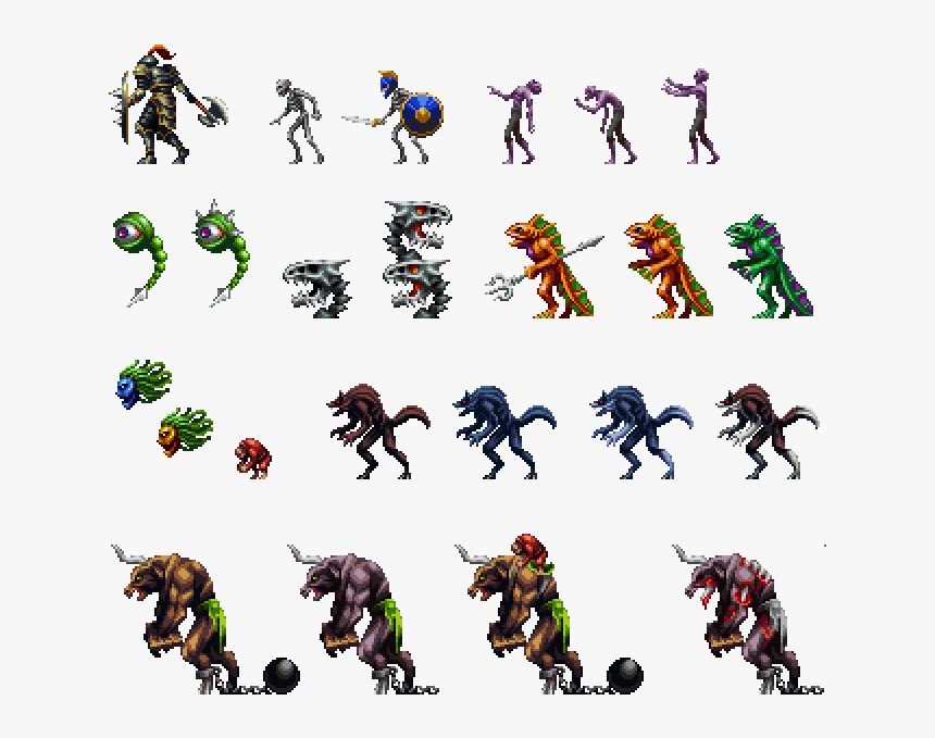 A Bunch Of Tiny Little Monsters From Castlevania, Recreated - Castlevania Symphony Of The Night Monsters, HD Png Download, Free Download