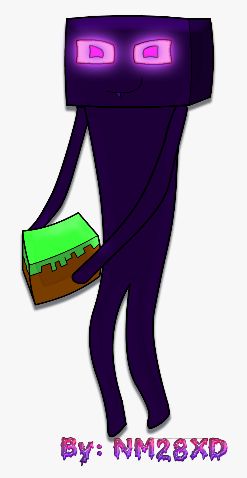 Minecraft Clipart Minecraft Enderman - Minecraft Enderman Cartoon, HD Png Download, Free Download