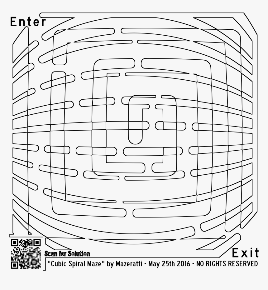 Cubic Spiral Maze Coloring For Grown Ups Clip Arts - Minor Pentatonic Pedal Steel, HD Png Download, Free Download