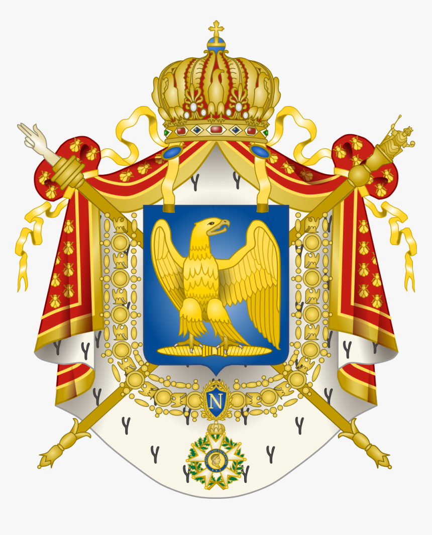Crown And Scepter Clipart Clipart Freeuse Stock File - Napoleonic France Coat Of Arms, HD Png Download, Free Download