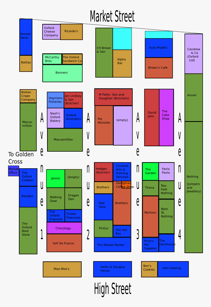 Covered Market - Oxford Covered Market Map, HD Png Download, Free Download