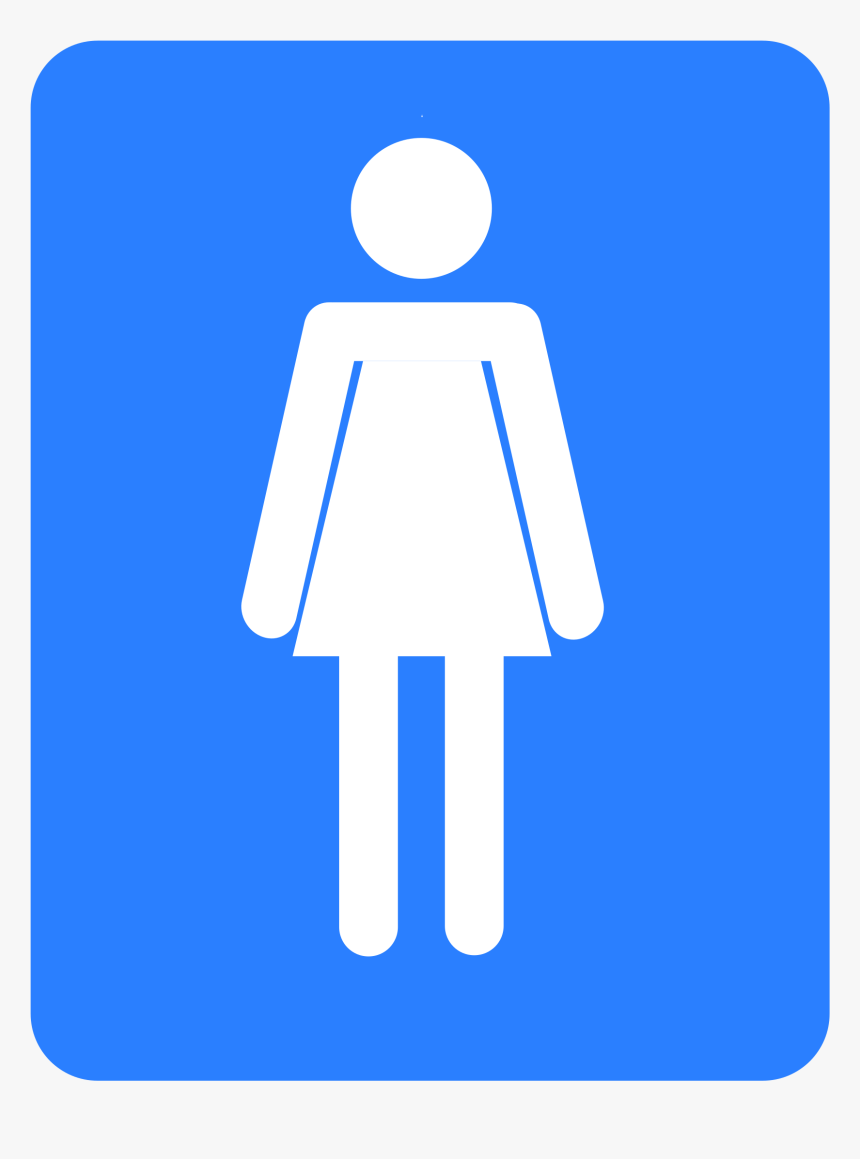 Blue,area,text - Comfort Room Women Signage, HD Png Download, Free Download