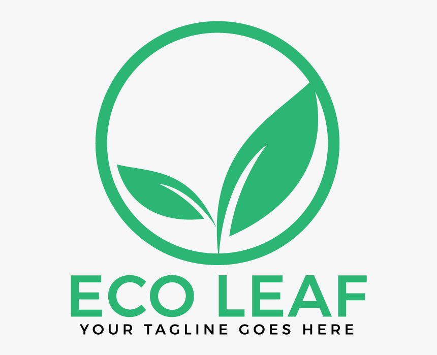 Eco Leaf Vector Logo Design - Circle, HD Png Download, Free Download