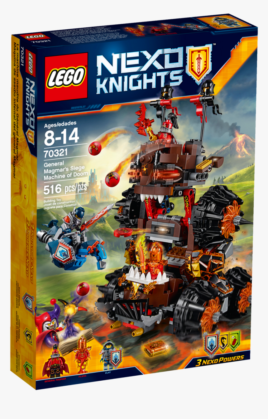 Lego Nexo Knights General Magmar's Siege Machine, HD Png Download, Free Download