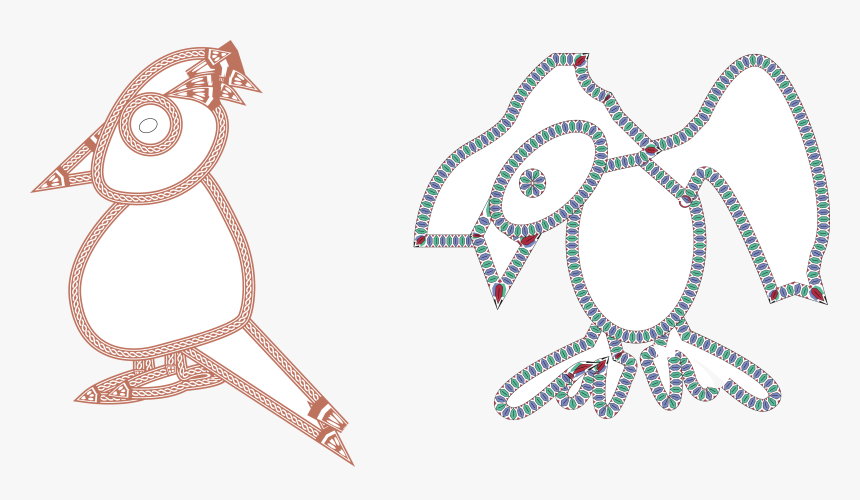 Outline Border Birds Clipart Png - Decoration, Transparent Png, Free Download