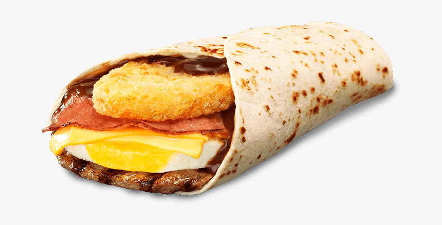 Big Bbq Brekky Wrap - Hungry Jacks Brekky Wrap, HD Png Download, Free Download