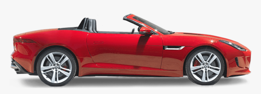 Red Jaguar F Type Car Side View Png Image Hd Wallpaper - Jaguar F Type Targa, Transparent Png, Free Download