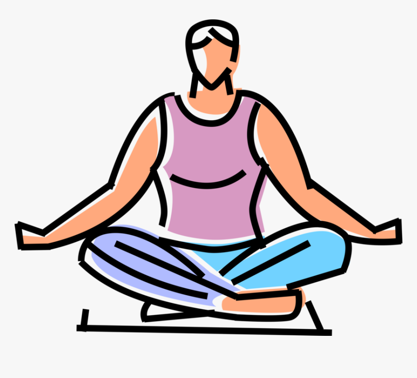 Meditation And Yoga Vector - Sitting, HD Png Download, Free Download