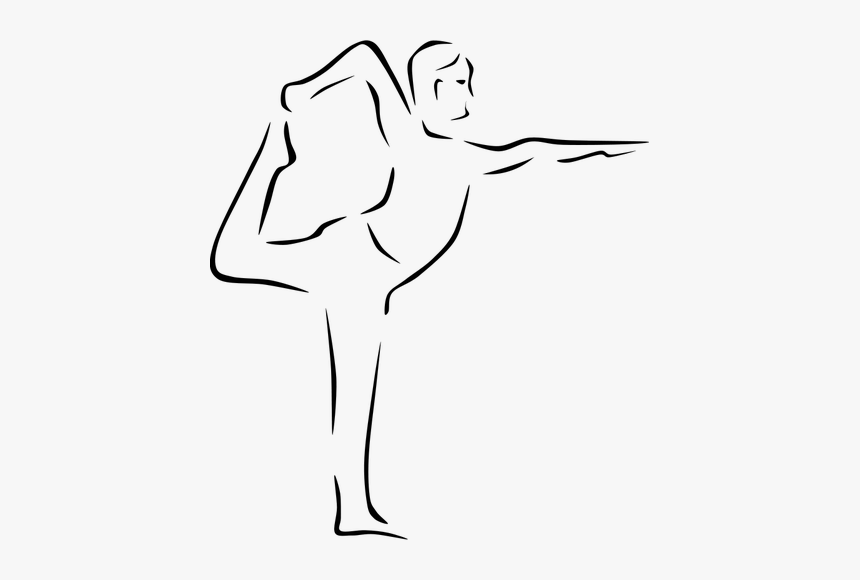 Vector Drawing Of Dandayamana Yoga Pose - Flexibility Clipart, HD Png Download, Free Download