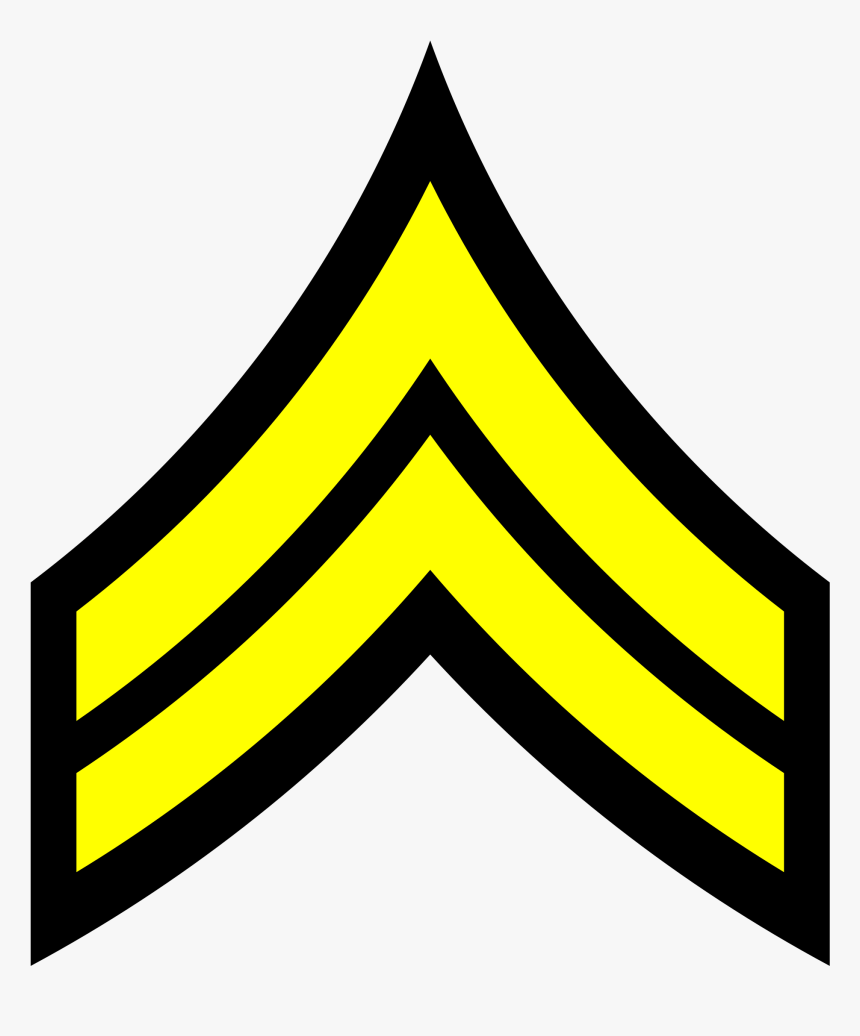 Sergeant Stripes - Corporal Rank Png, Transparent Png, Free Download