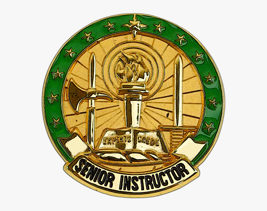 Us Army Senior Instructor Id Badge - Army Instructor Badge On Asu, HD Png Download, Free Download