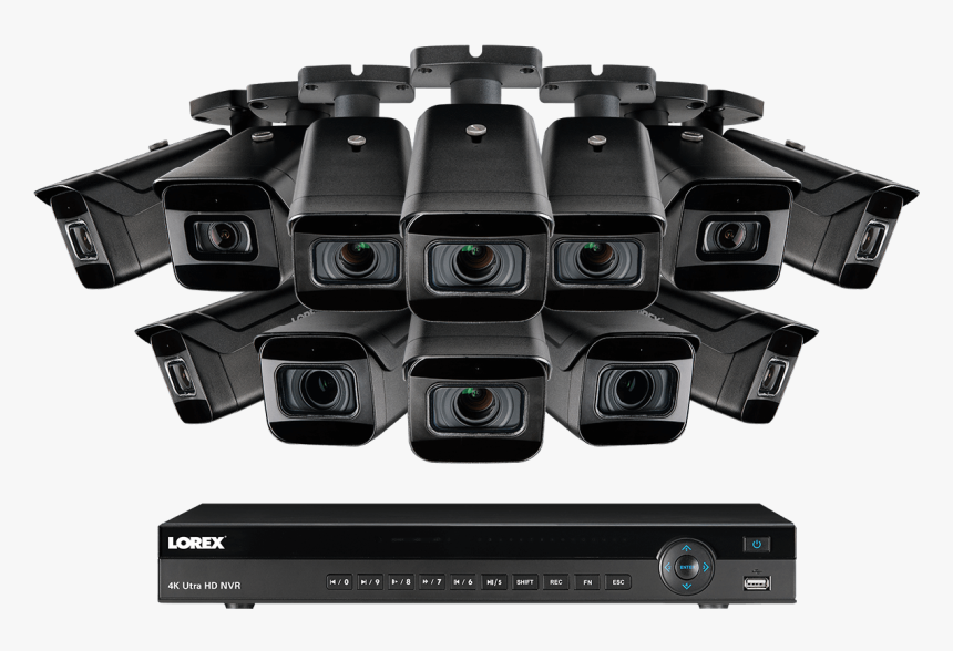 4k Real Time 30fps Recording 4k Ultra Hd Ip 16 Channel - Lorex Security Camera System, HD Png Download, Free Download