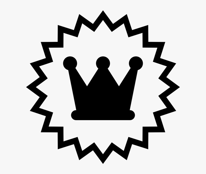 Crown, Vector Crown, Print, Black, Figure, Sticker - Party On The Patio, HD Png Download, Free Download