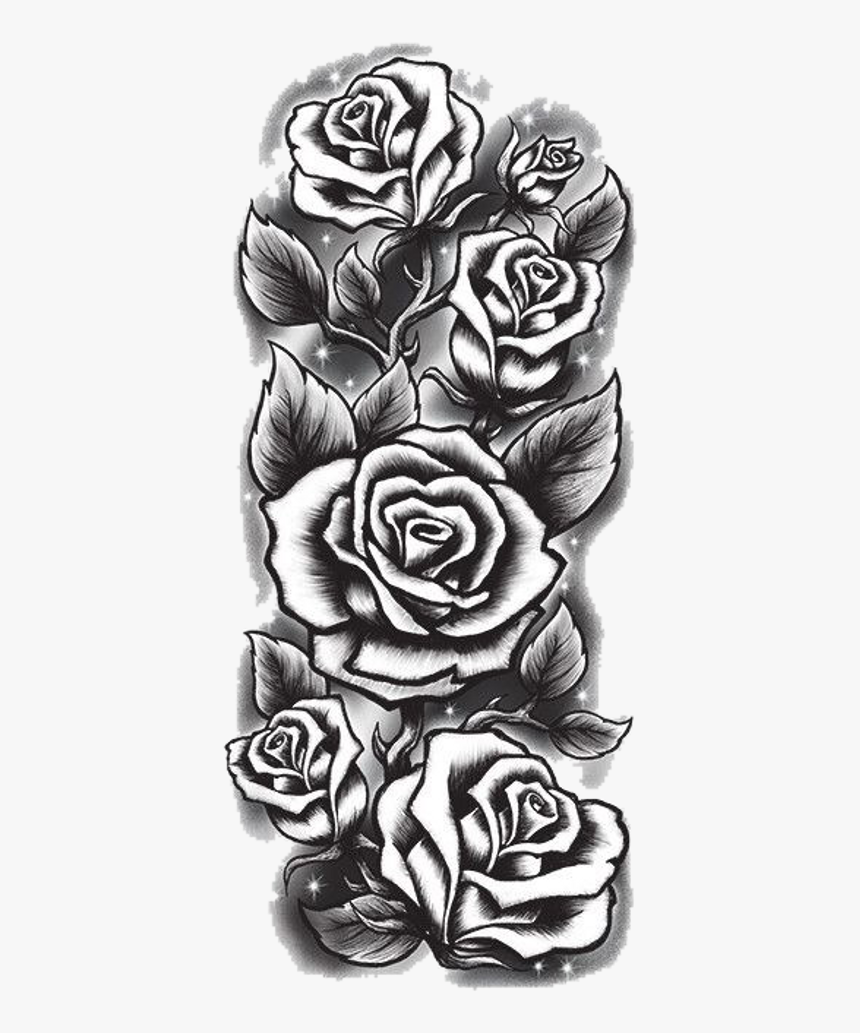 Ceiaxostickers Png Transparent Tumblr Aesthetic Grunge - Rose Sleeve Tattoo Drawings, Png Download, Free Download