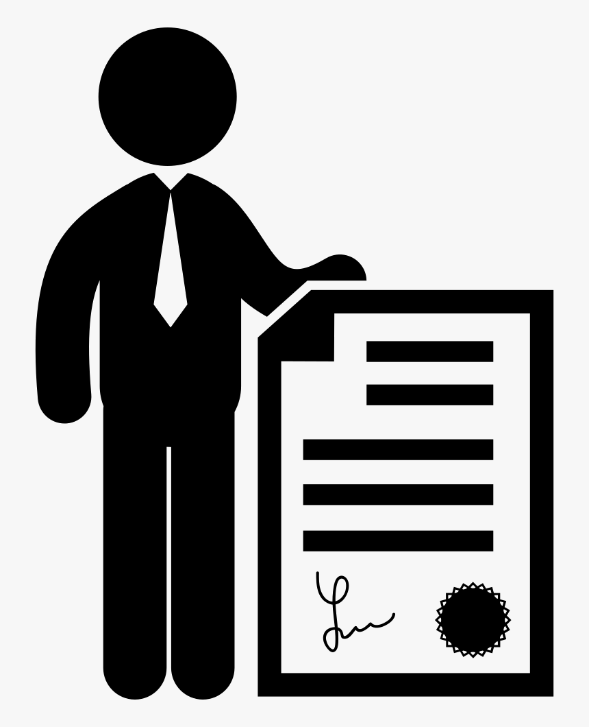 Transparent Business Person Icon Png - Certificate Of Employment Icon, Png Download, Free Download