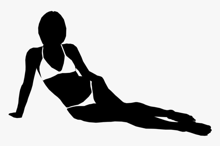 Woman, Sexy, Silhouette, Underwear, Lingerie, Posing - Silhouette Woman Lying Down, HD Png Download, Free Download