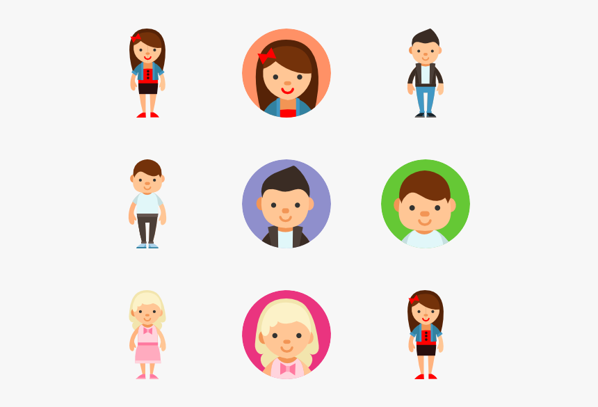 Children Avatars - Child Icon Vector Png, Transparent Png, Free Download