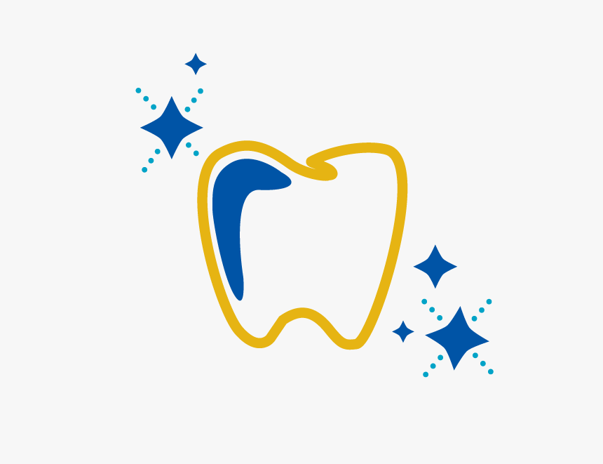 Blue And Yellow Icon Of A Tooth - Illustration, HD Png Download, Free Download