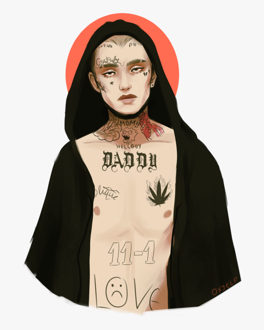 Lil Tattoo Peep Crybaby Art Free Download Png Hd - Lil Peep 1 11, Transparent Png, Free Download