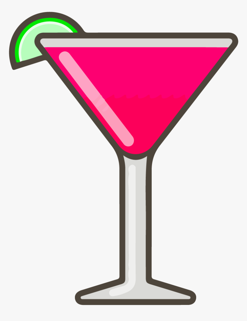 Lady Vector Wine - Pink Cocktail Emoji, HD Png Download, Free Download