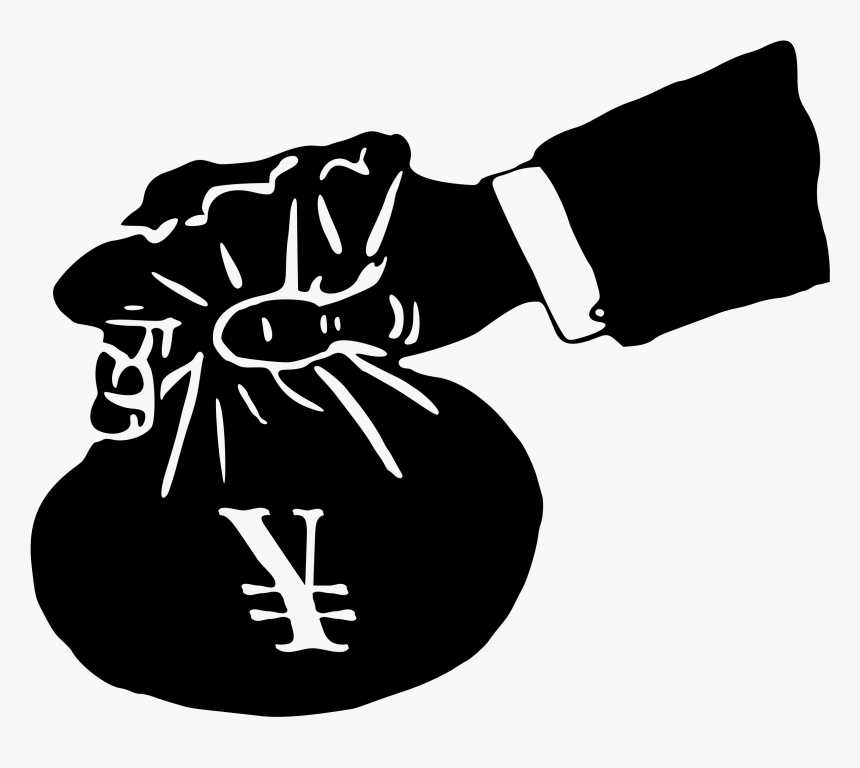 Money Bag Vector Silhouette - Money Bag Silhouette Png, Transparent Png, Free Download