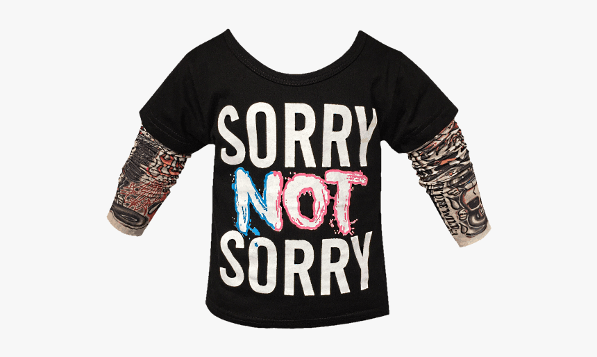Kids Long Sleeve T Shirt With Tattoo Sleeves - Long-sleeved T-shirt, HD Png Download, Free Download