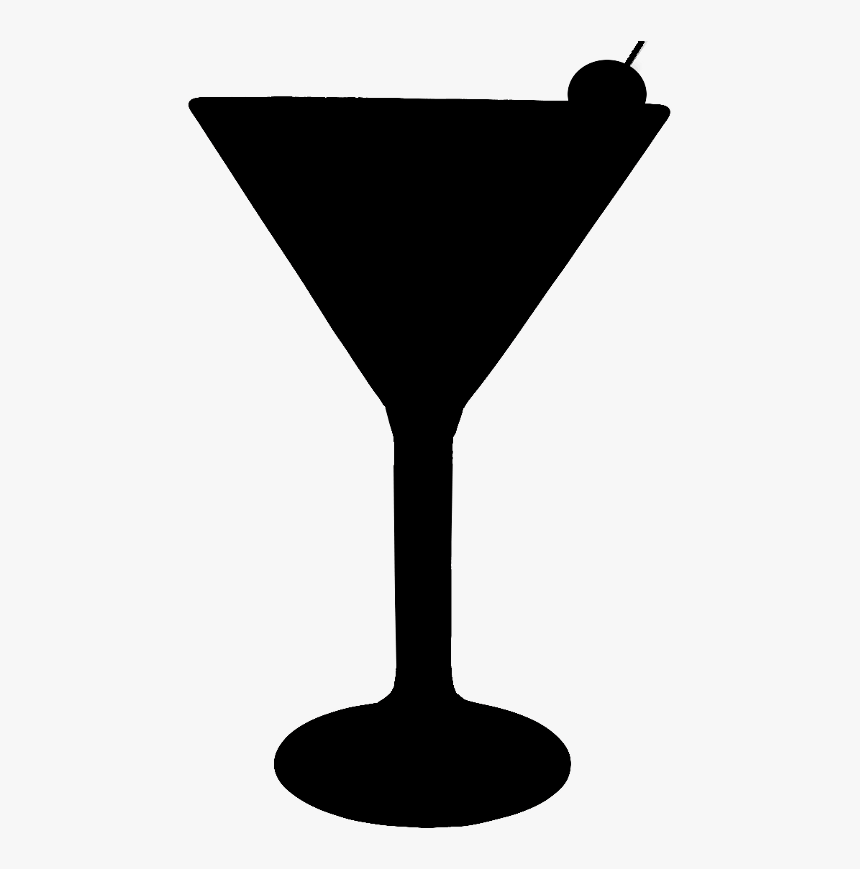 Cocktail Glass Silhouette At - Martini Glass Silhouette Png, Transparent Png, Free Download