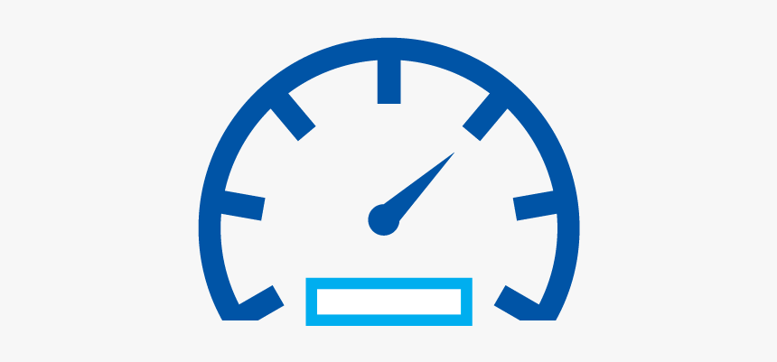 Blue Outline Of Stop Watch Timer Clock - Speedometer Clipart Png, Transparent Png, Free Download