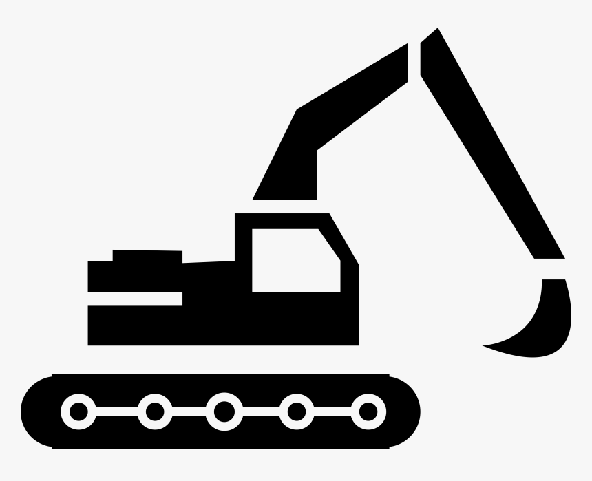 Banner Library Backhoe Clipart Engineering Equipment - Backhoe Clipart Black And White, HD Png Download, Free Download