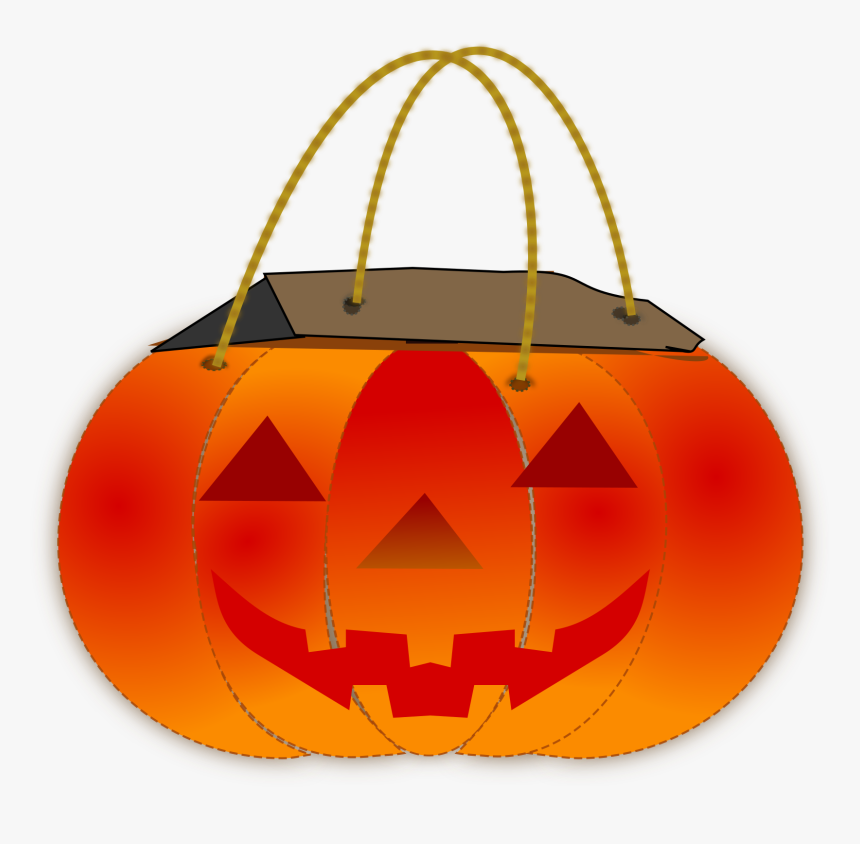 Trick Or Treat Bag 2 Svg Clip Arts - Trick Or Treat Bags Cartoon, HD Png Download, Free Download