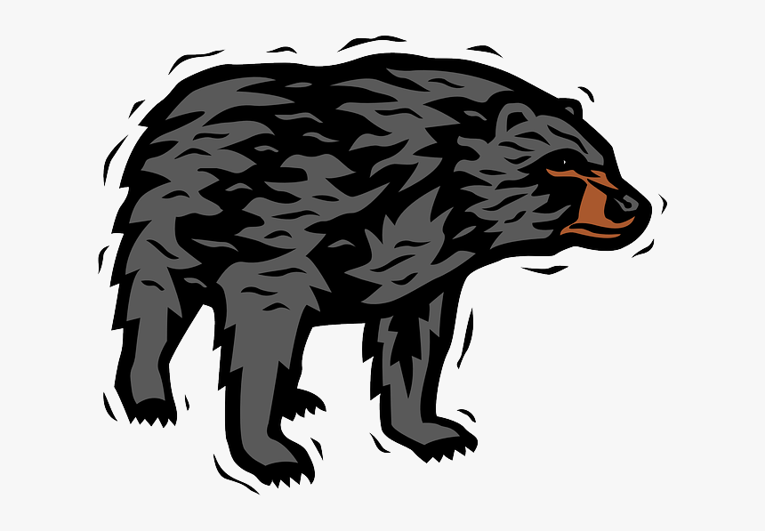 Black Angry White Bear Png Clipart - Black Bear Clip Art Png, Transparent Png, Free Download