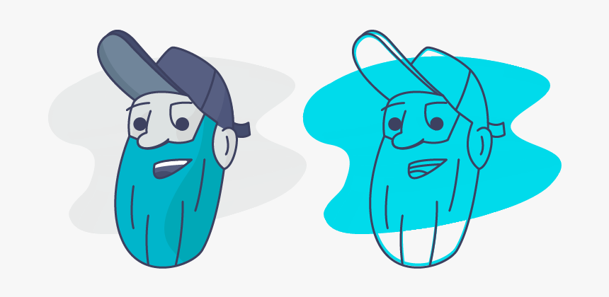 Hipster Rebound Hat Beard Hipster Vector Design Illustrator, HD Png Download, Free Download