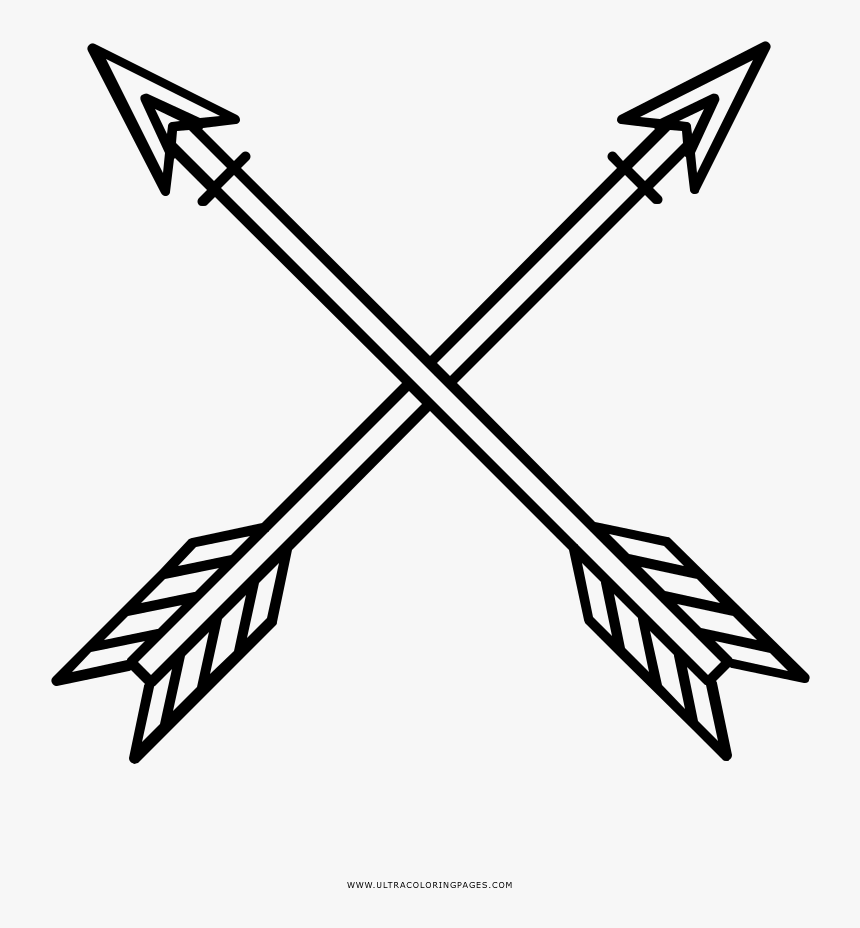 Arrows Coloring Page - Arrows Crossed Vector, HD Png Download, Free Download